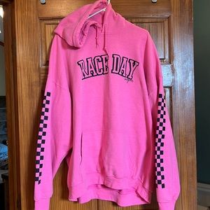 Race Day Pink Hoodie Barbie Pink Girlie Surf Skateboard Plus Size 3X Beach